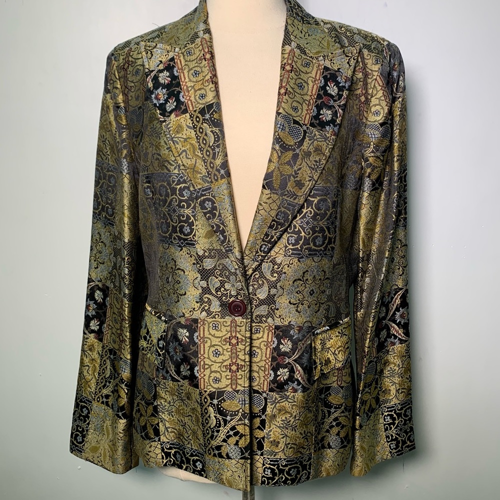 Renfrew‎ Tapestry Blazer Size 12 formal paisley floral design